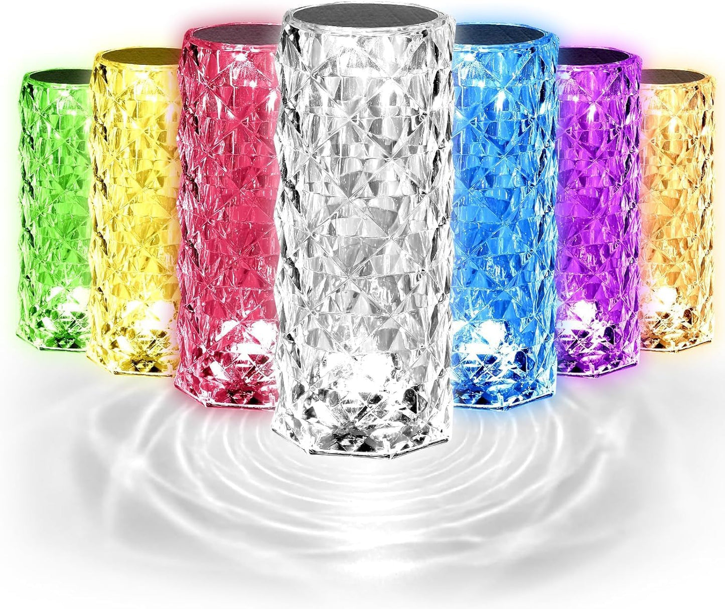 Crystal Rose Wave Lamp™ - Color Changing Elegance