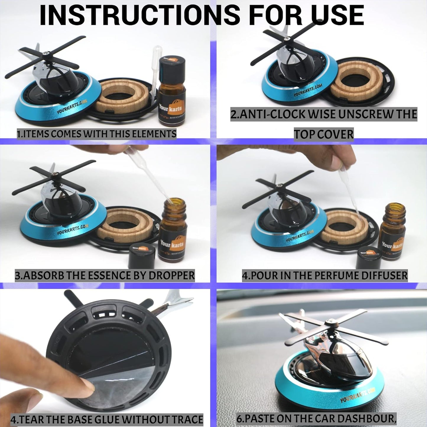 Elegant Solar-Powered Car Perfume Diffuser™